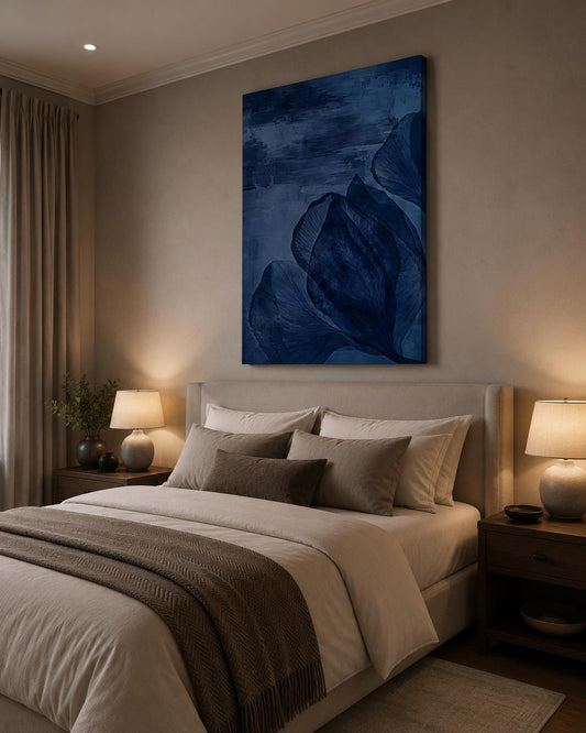 Fiore Astratto Blu Navy: vista 2 del prodotto