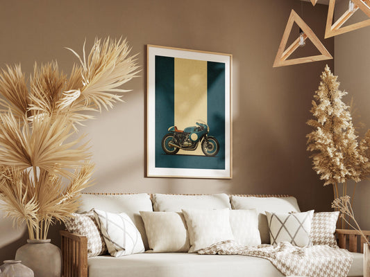 Quadro moto café racer vintage: vista 2 del prodotto