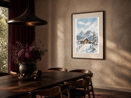 Rifugio nella Neve – Stampa digitale da parete