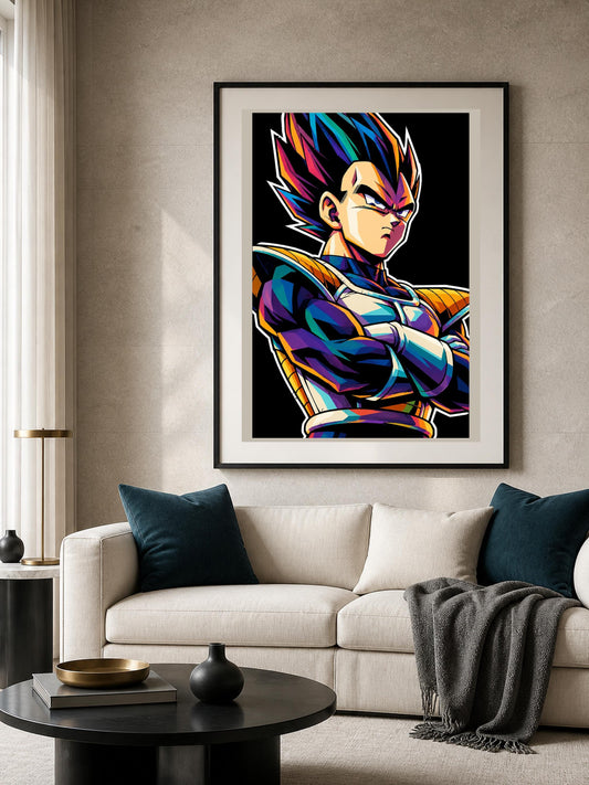 Quadro guerriero anime con braccia incrociate - Principe Guerriero Pop, stampa, tela o cornice
