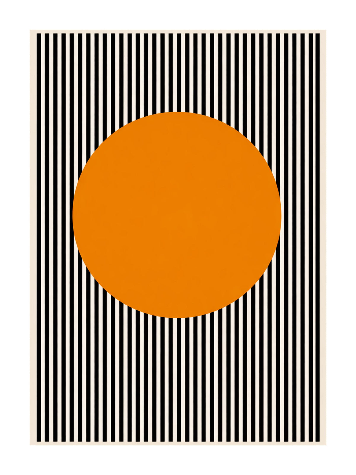 Quadro geometrico bianco nero e arancione: vista 3 del prodotto