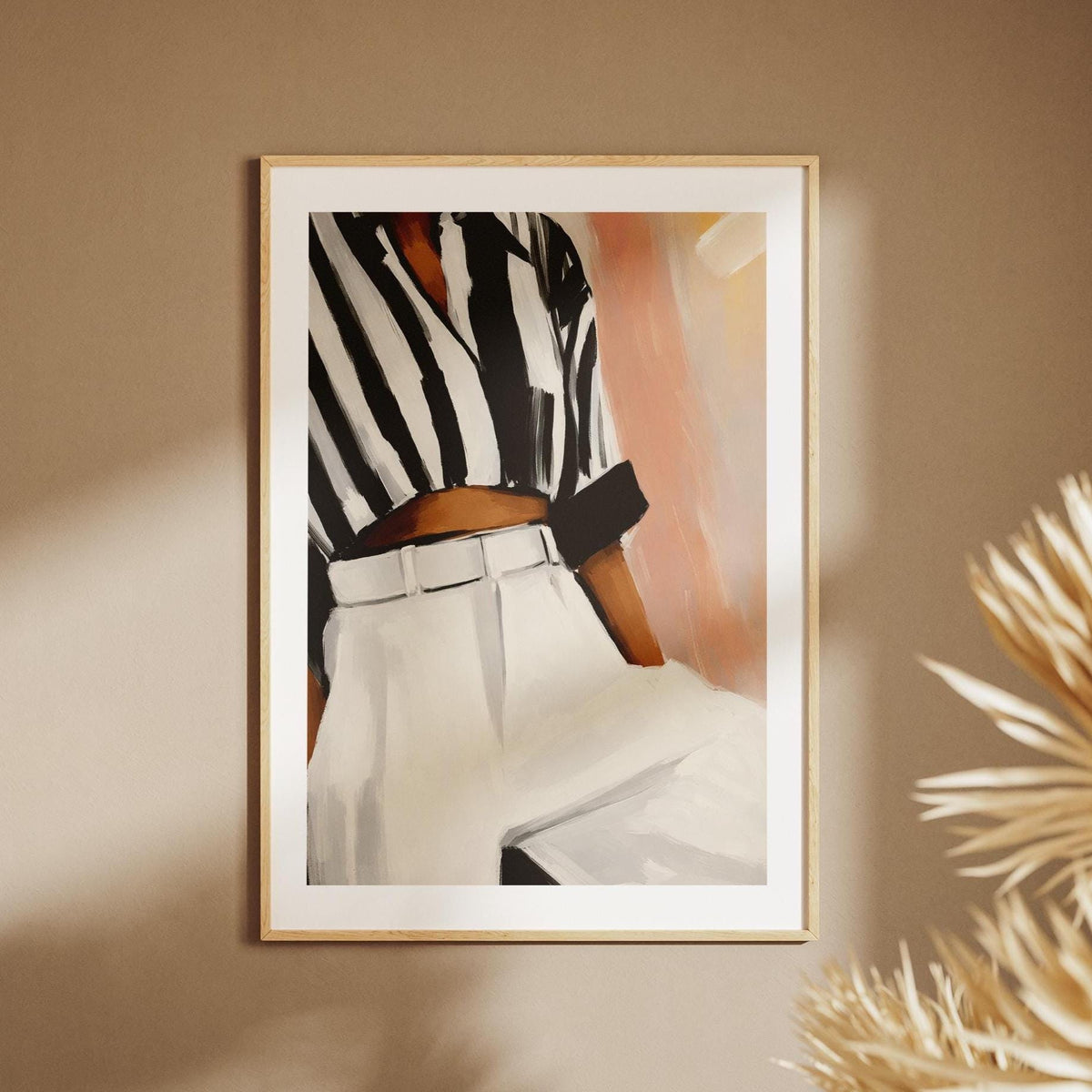 Eleganza a Righe: stampa artistica da parete
