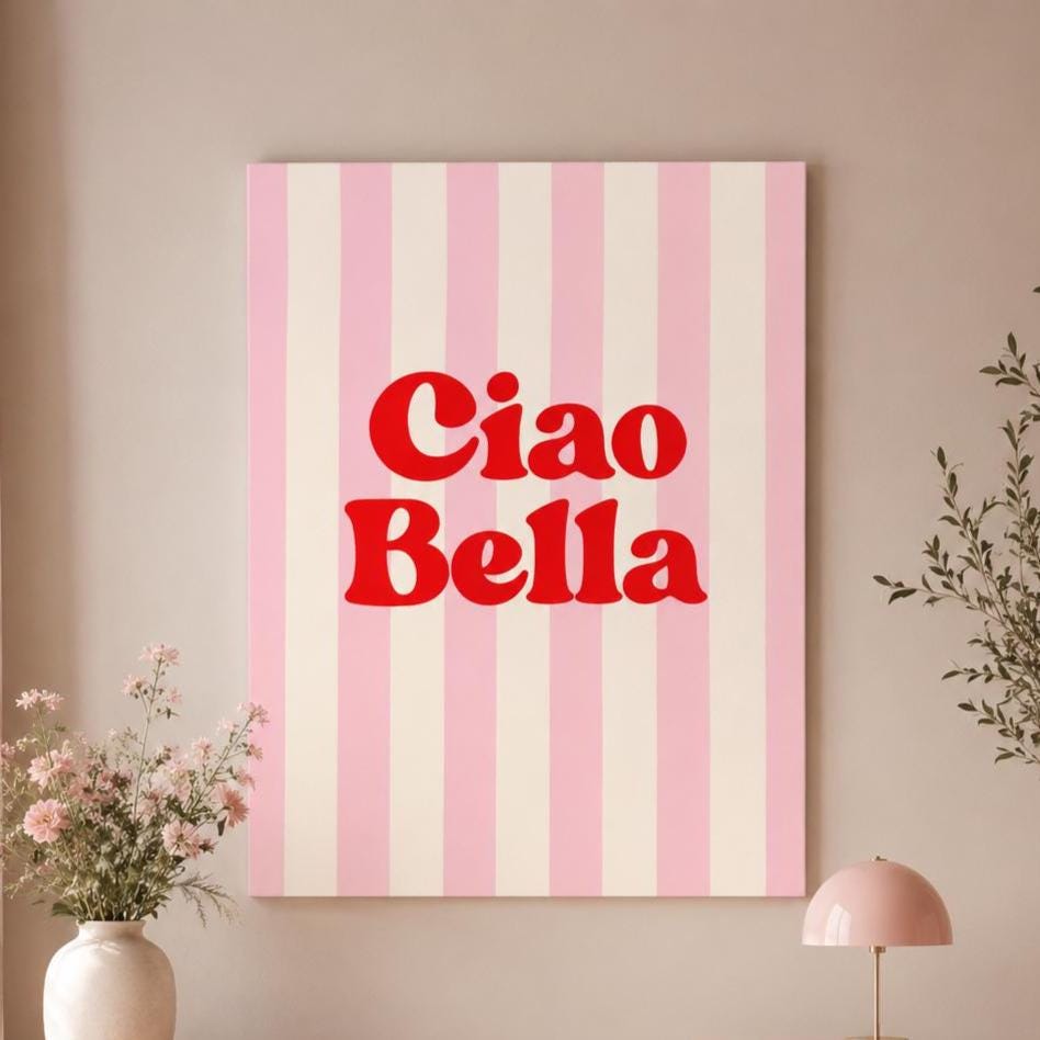 Ciao Bella: stampa artistica da parete