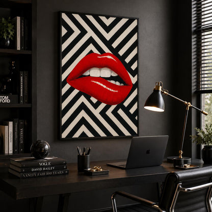 Quadro Labbra Rosse Pop Art: vista 4 del prodotto