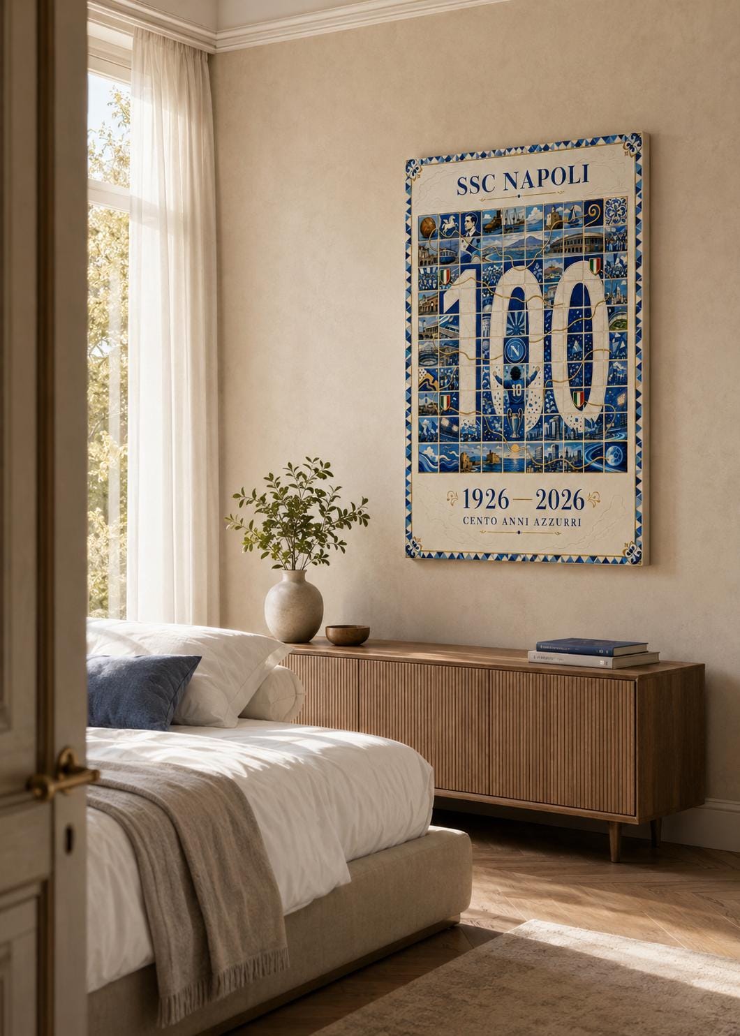 SSC Napoli 100 anni – Poster celebrativo vintage: vista 6 del prodotto
