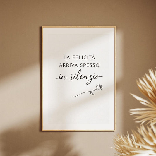 La Felicità in Silenzio: stampa artistica da parete