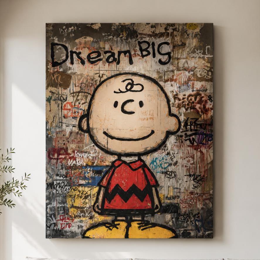 Quadro Dream Big Street Art: stampa artistica da parete