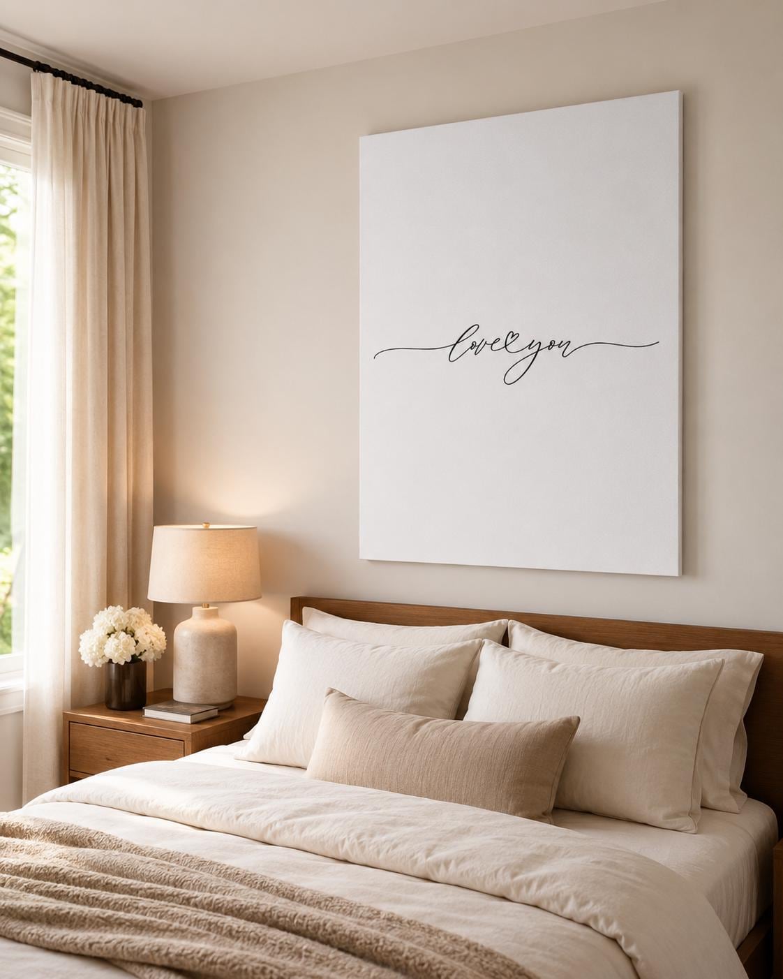 Poster “Love You” minimal elegante: vista 2 del prodotto