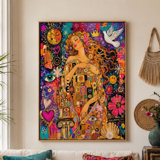 Quadro donna colorata stile pop art: stampa artistica da parete