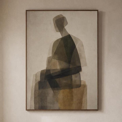 Figura Umana Astratta Geometrica: stampa artistica da parete