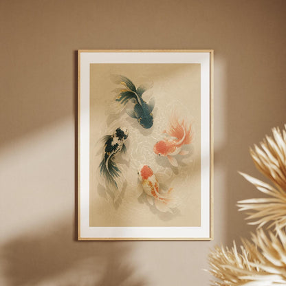 Danza dei Koi: stampa artistica da parete