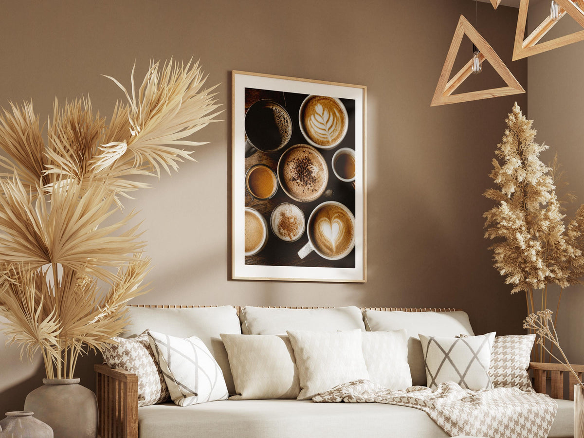 Quadro caffè e cappuccino per cucina: vista 2 del prodotto