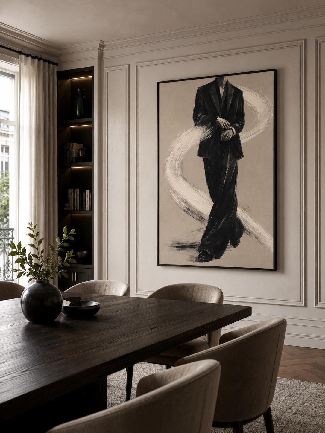 Uomo Elegante in Abito Nero: vista 5 del prodotto