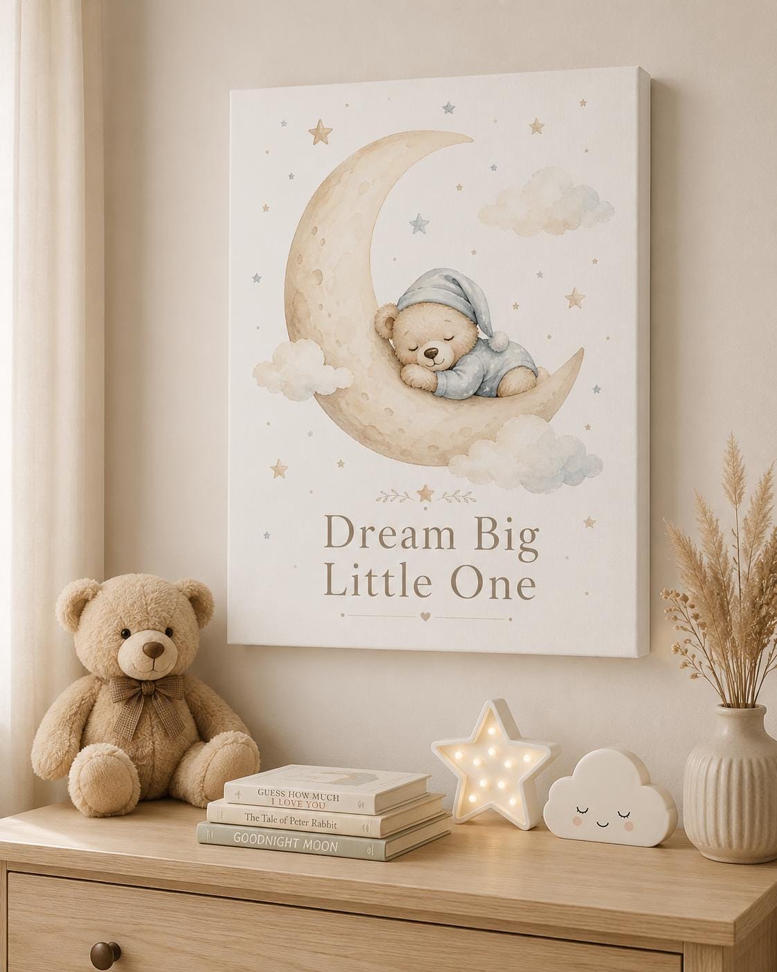 Quadro Orsetto sulla Luna Dream Big Little One: vista 5 del prodotto