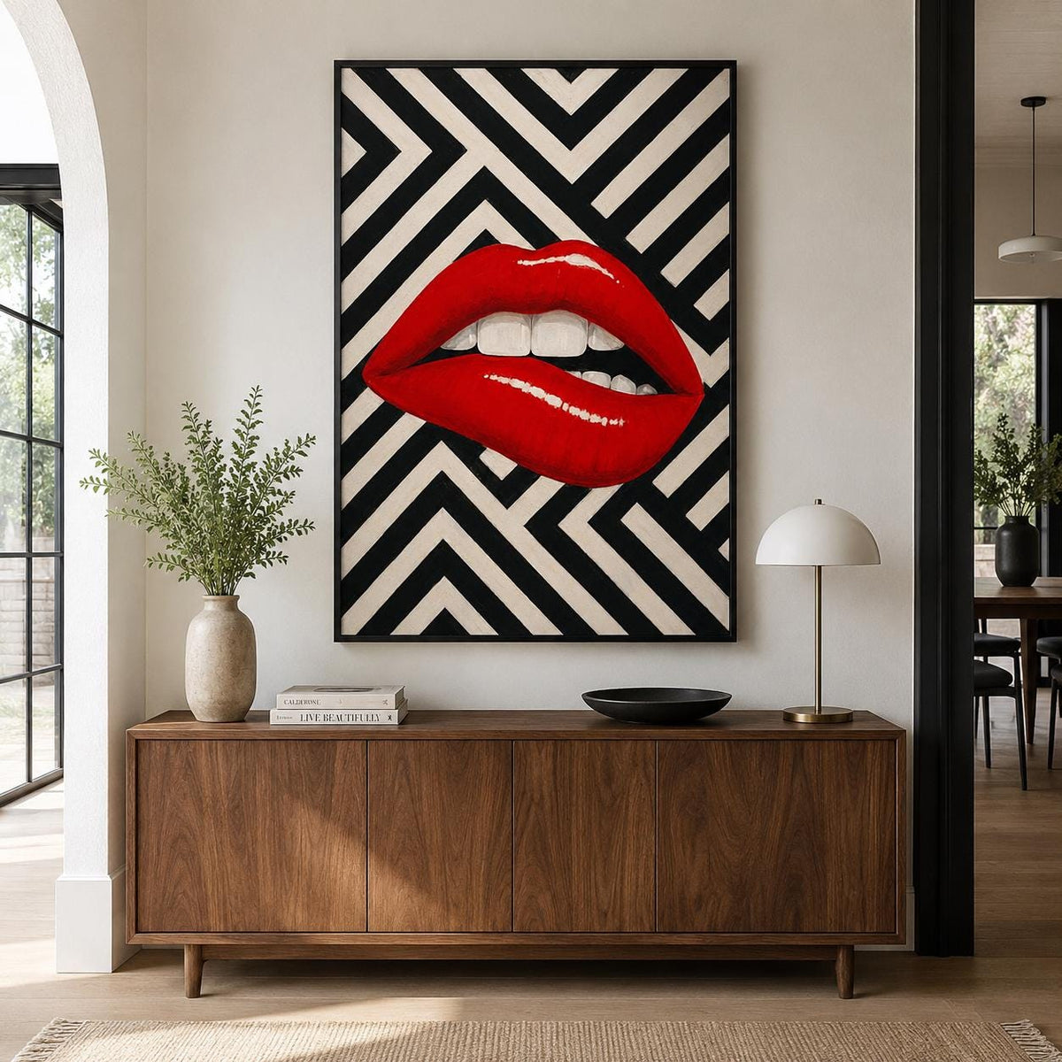 Quadro Labbra Rosse Pop Art: vista 5 del prodotto