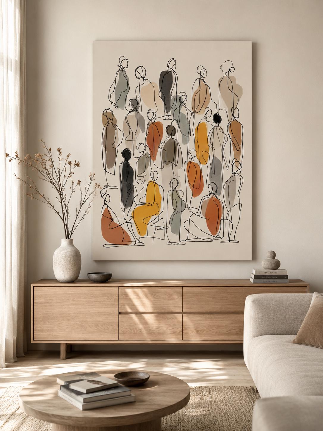 Arte Astratta con Figure Umane: stampa artistica da parete