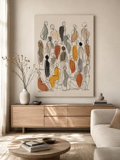 Arte Astratta con Figure Umane: stampa artistica da parete