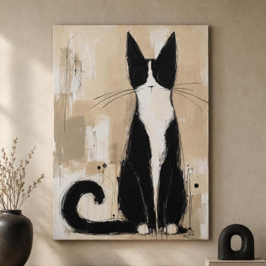 Gatto Bianco e Nero – Quadro animale