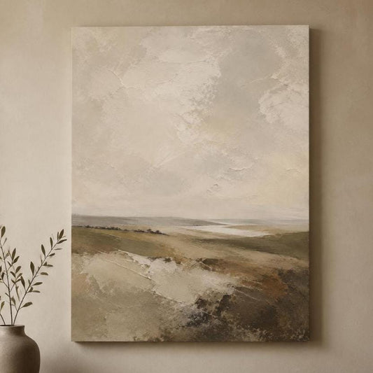 Paesaggio Astratto Beige e Tortora: stampa artistica da parete