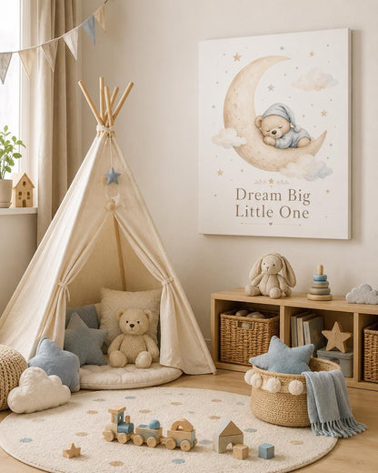 Quadro Orsetto sulla Luna Dream Big Little One: vista 6 del prodotto