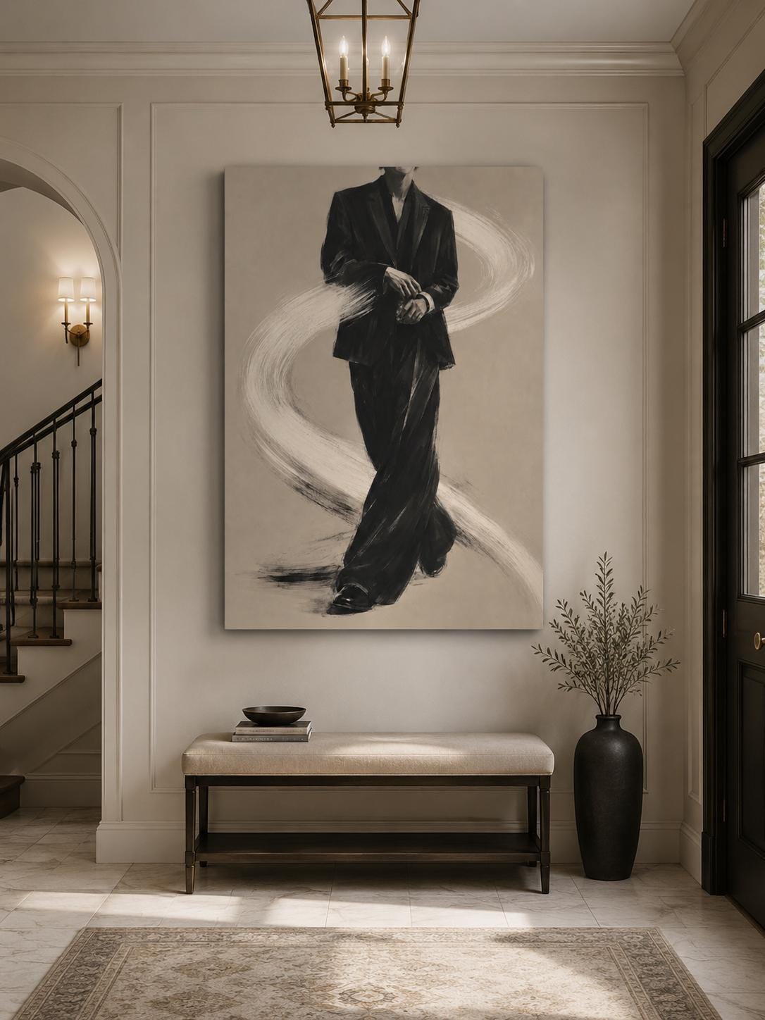 Uomo Elegante in Abito Nero: vista 4 del prodotto