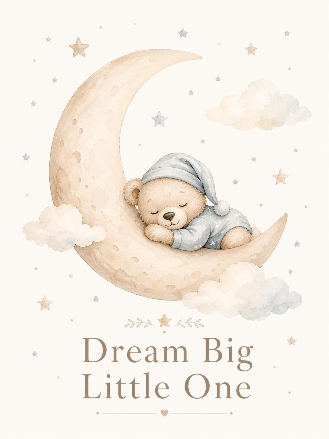 Quadro Orsetto sulla Luna Dream Big Little One: vista 3 del prodotto