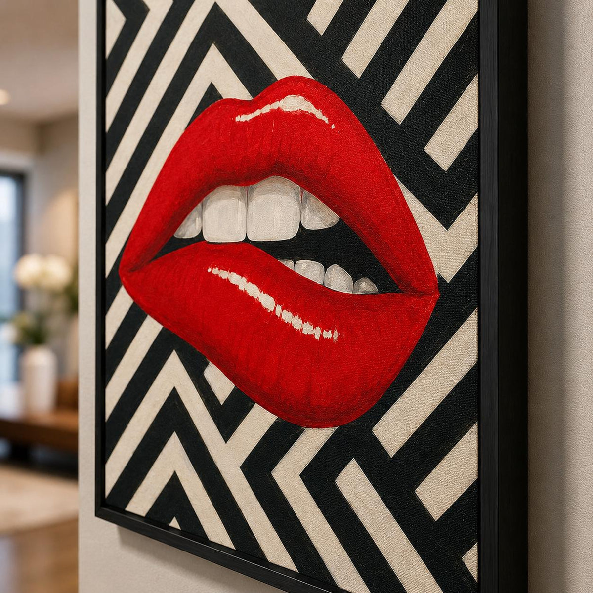 Quadro Labbra Rosse Pop Art: vista 3 del prodotto