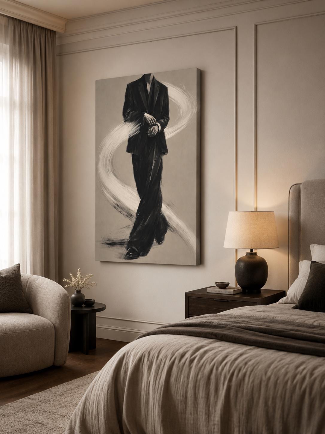 Uomo Elegante in Abito Nero: vista 6 del prodotto