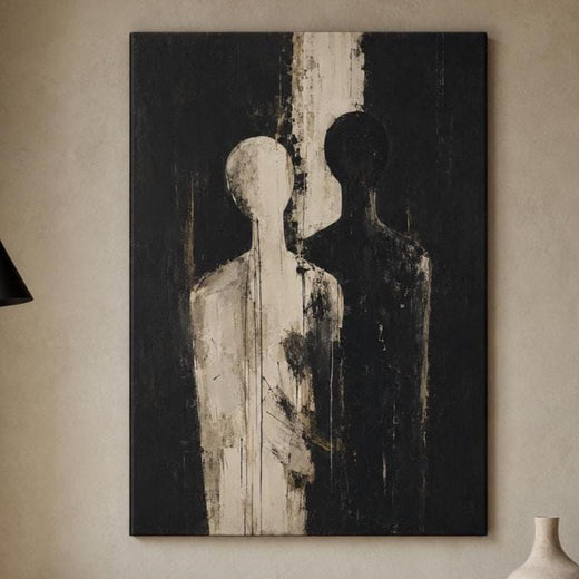 Coppia astratta in bianco e nero – Quadro su tela
