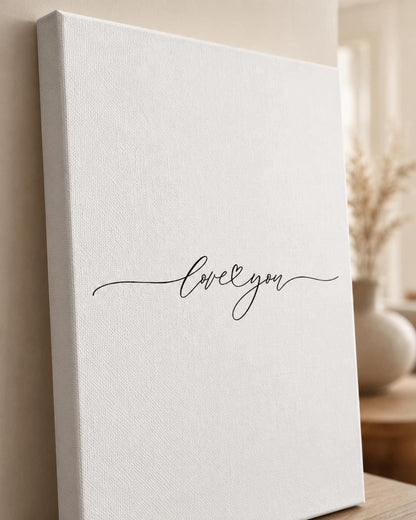 Poster “Love You” minimal elegante: vista 3 del prodotto