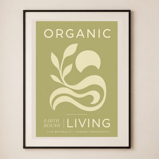 Vita organica e consapevole, stampa digitale grafica minimal