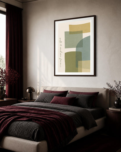 Forme morbide moderne, stampa digitale geometria soft