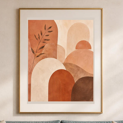 Poster digitale archi sovrapposti con sole - Archi di Terracotta, file da stampare