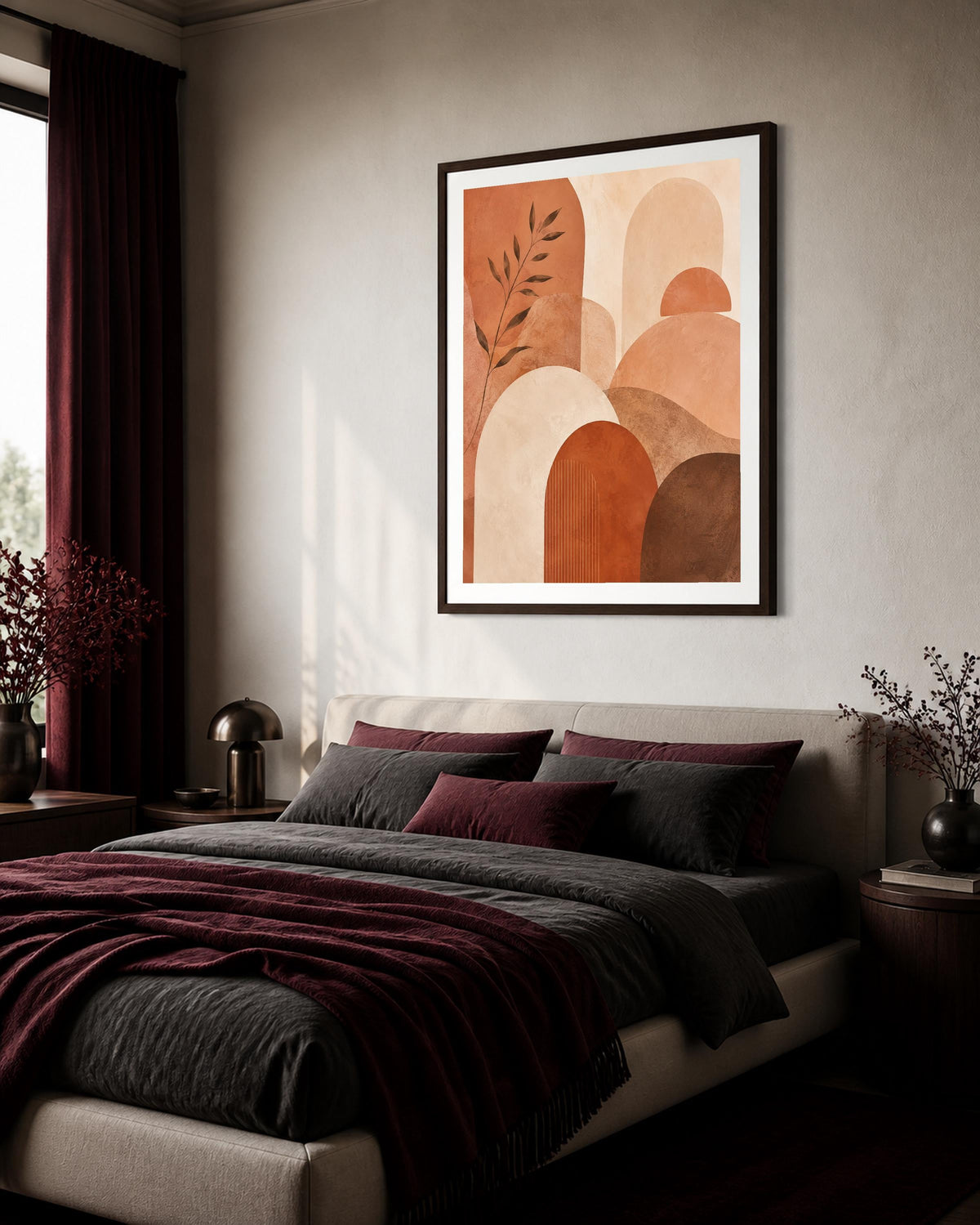 Poster digitale archi sovrapposti con sole - Archi di Terracotta, file da stampare