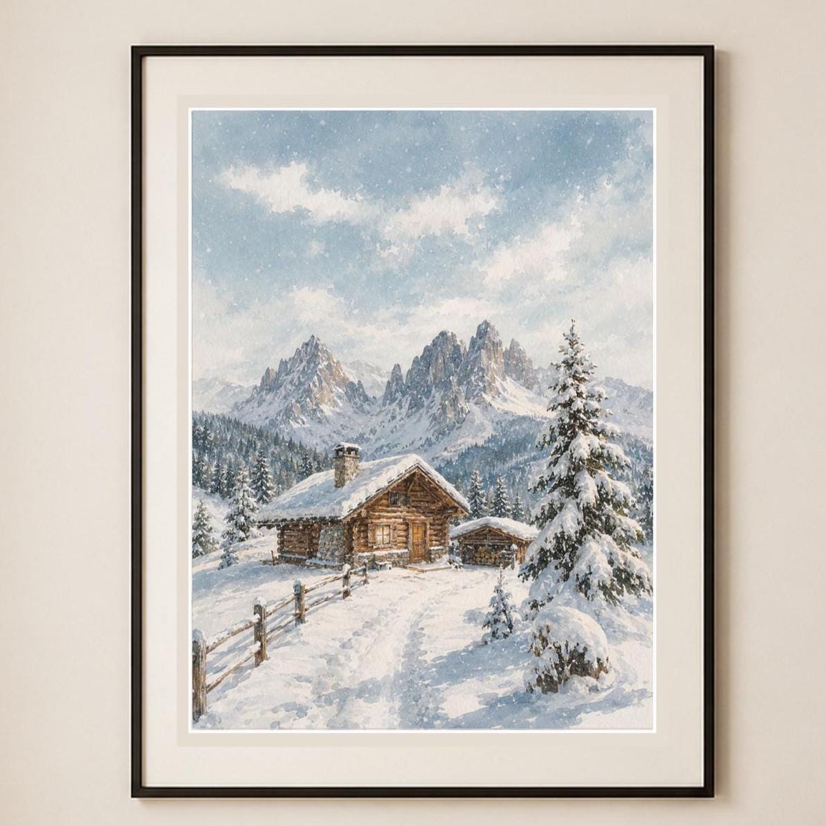 Rifugio nella Neve – Stampa digitale da parete