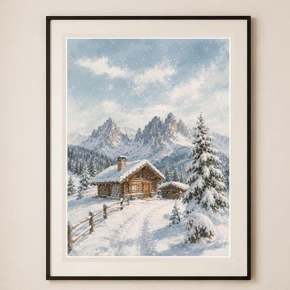 Rifugio nella Neve – Stampa digitale da parete