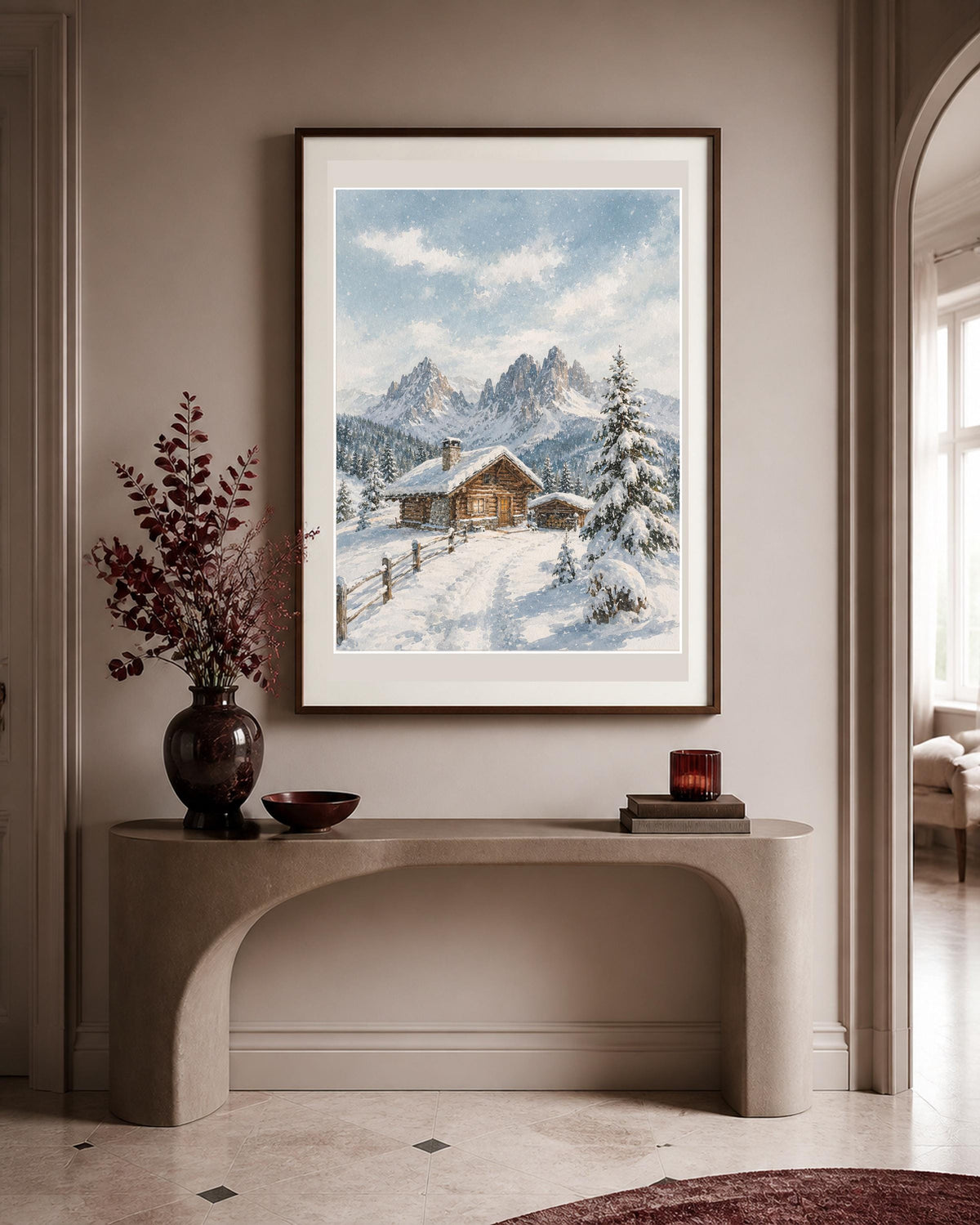 Rifugio nella Neve – Stampa digitale da parete