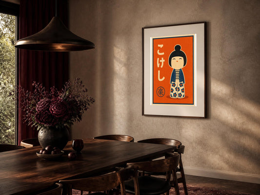 Kokeshi della Gioia – Stampa digitale da parete