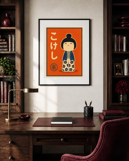 Kokeshi della Gioia – Stampa digitale da parete