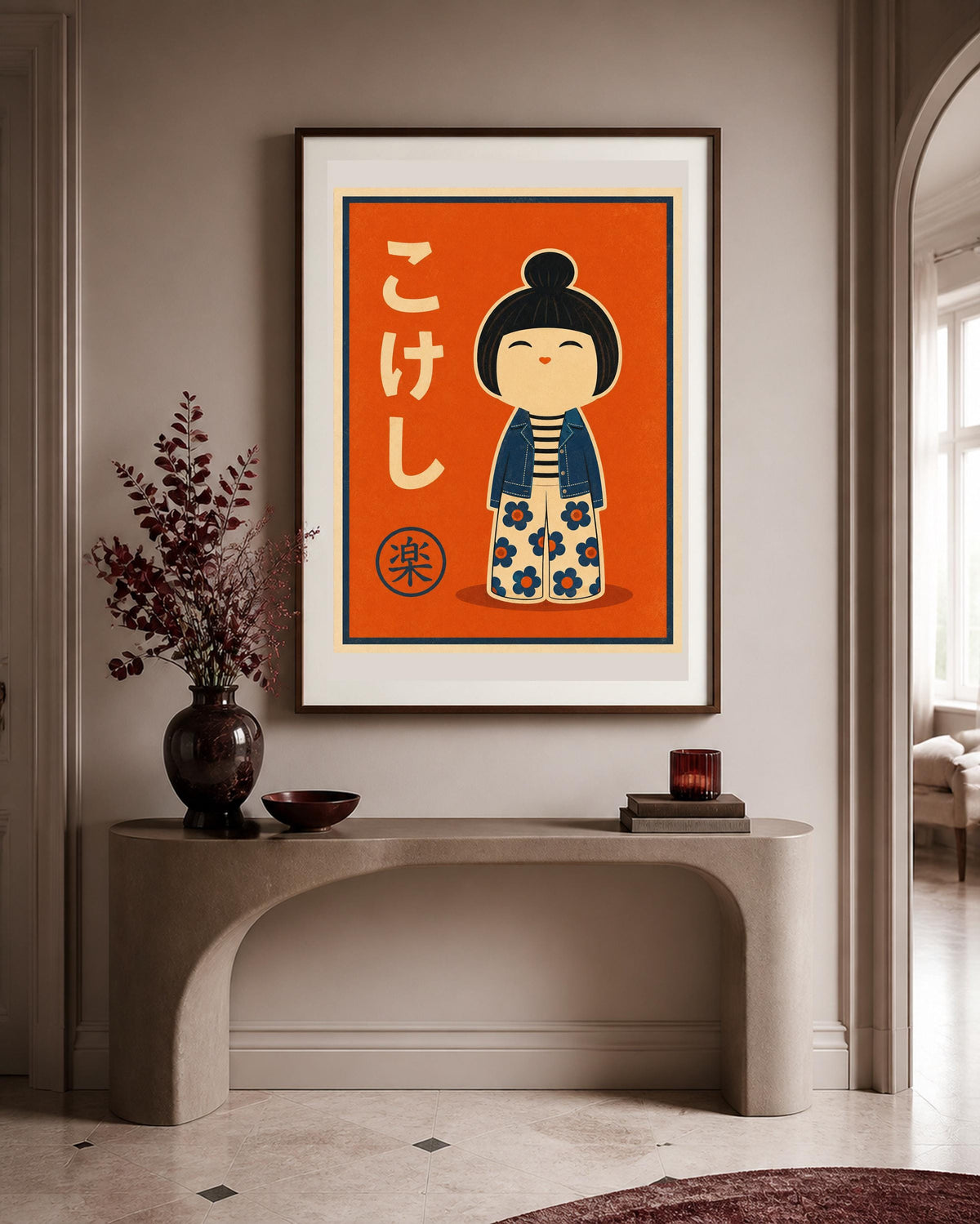 Kokeshi della Gioia – Stampa digitale da parete