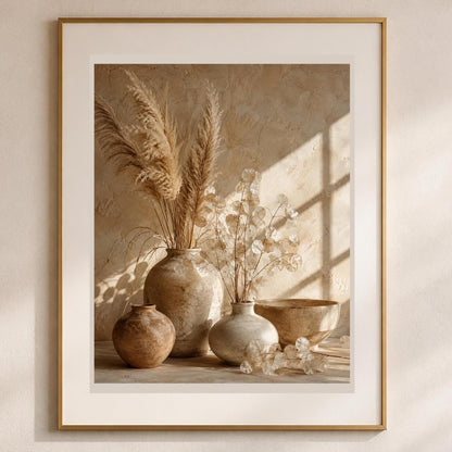 Poster digitale vasi in ceramica con fiori secchi - Ceramiche al Sole, file da stampare