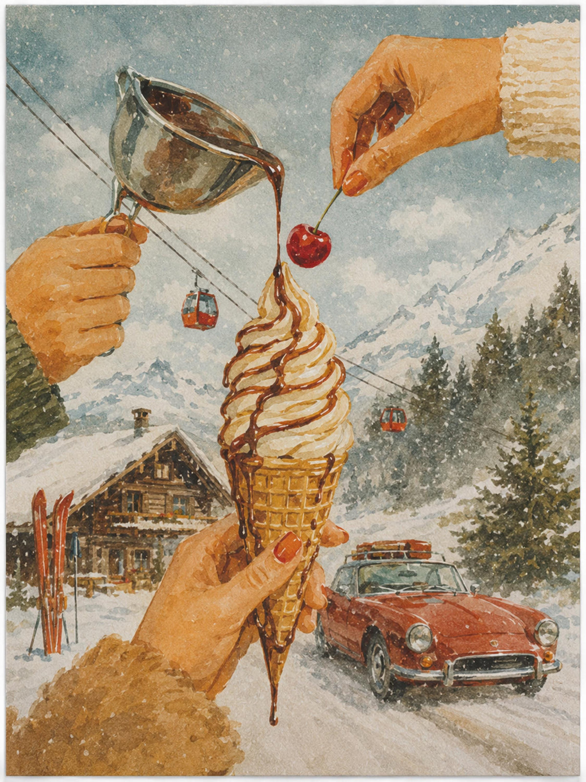 Dolce Inverno sulle Alpi – Stampa digitale da parete