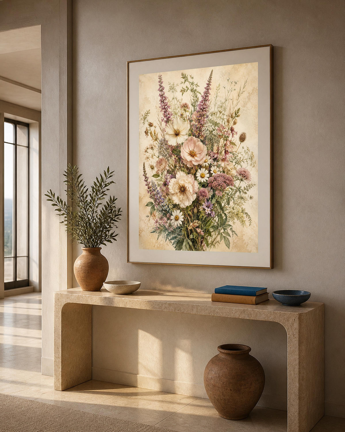 Poster digitale bouquet di fiori di campo - Prato Fiorito, file da stampare