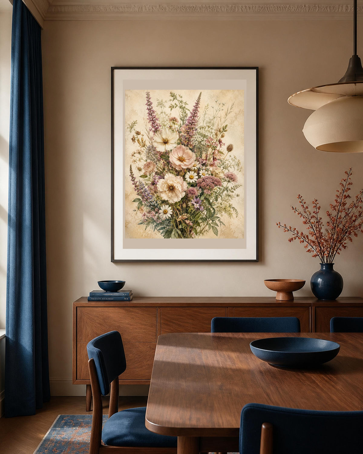 Poster digitale bouquet di fiori di campo - Prato Fiorito, file da stampare