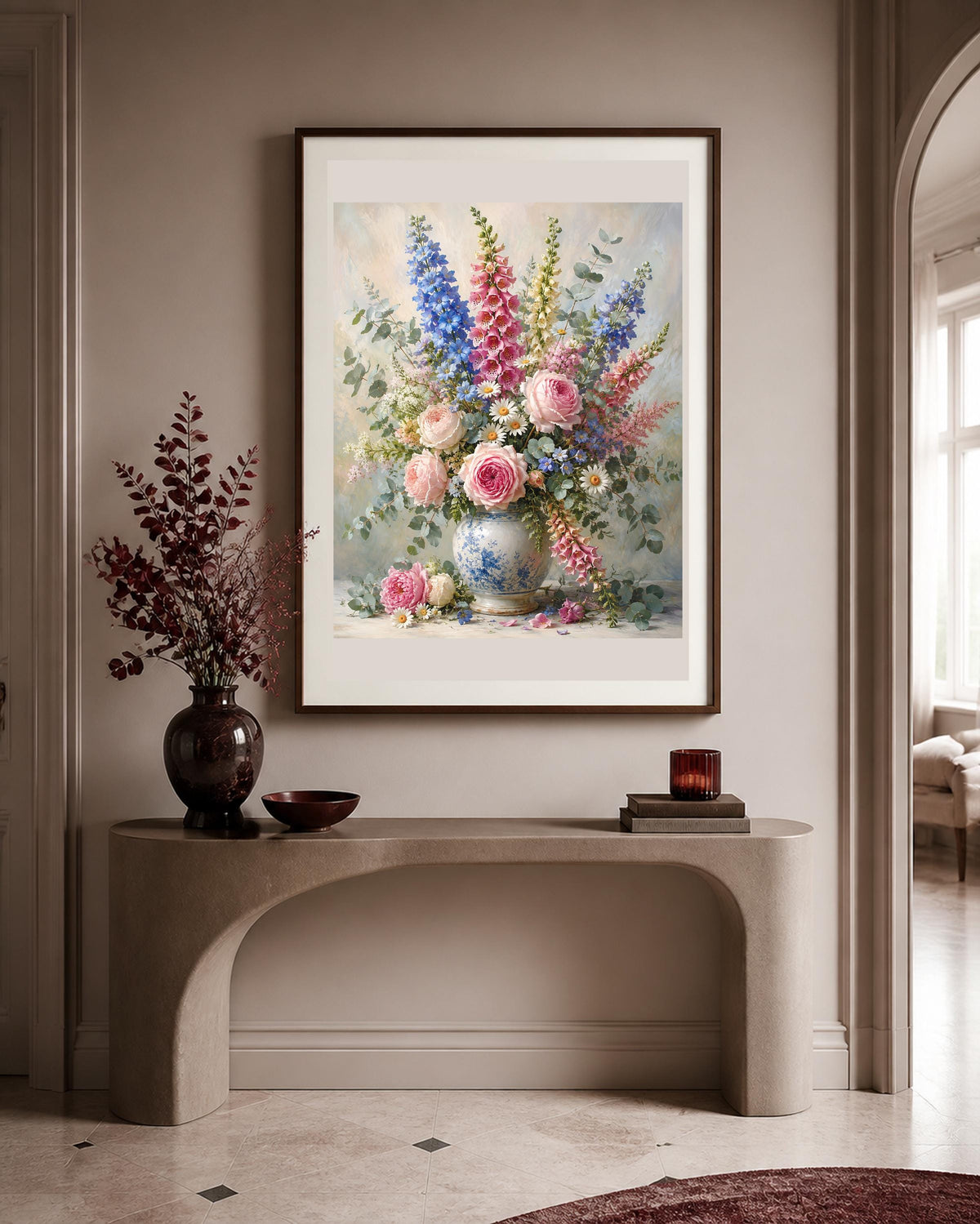 Poster digitale bouquet di rose e fiori di campo - Bouquet di Primavera, file da stampare