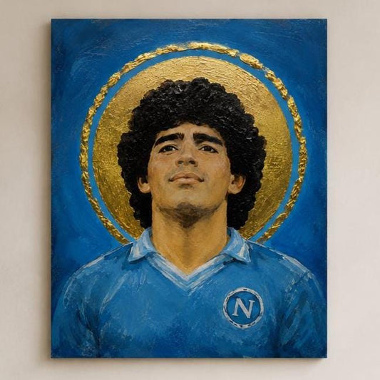 Poster digitale ritratto di calciatore rivolto verso l'alto - Sguardo al Cielo, file da stampare