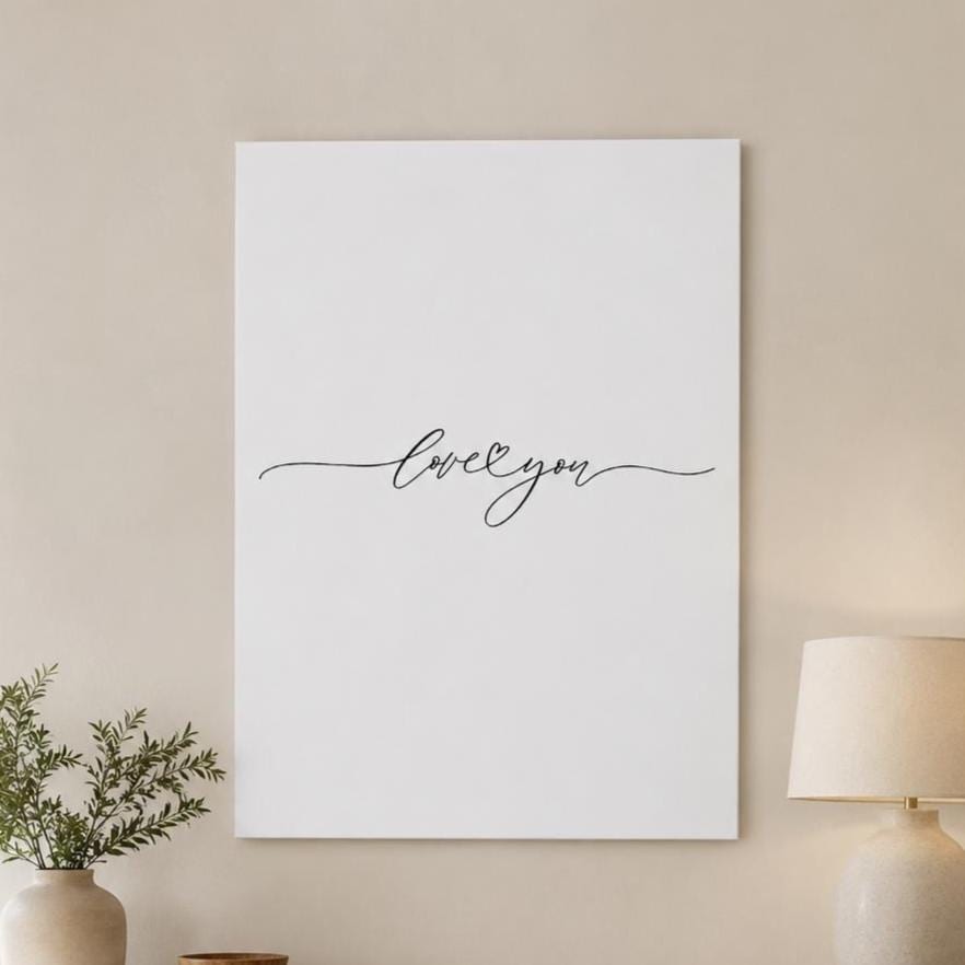 Poster “Love You” minimal elegante: stampa artistica da parete