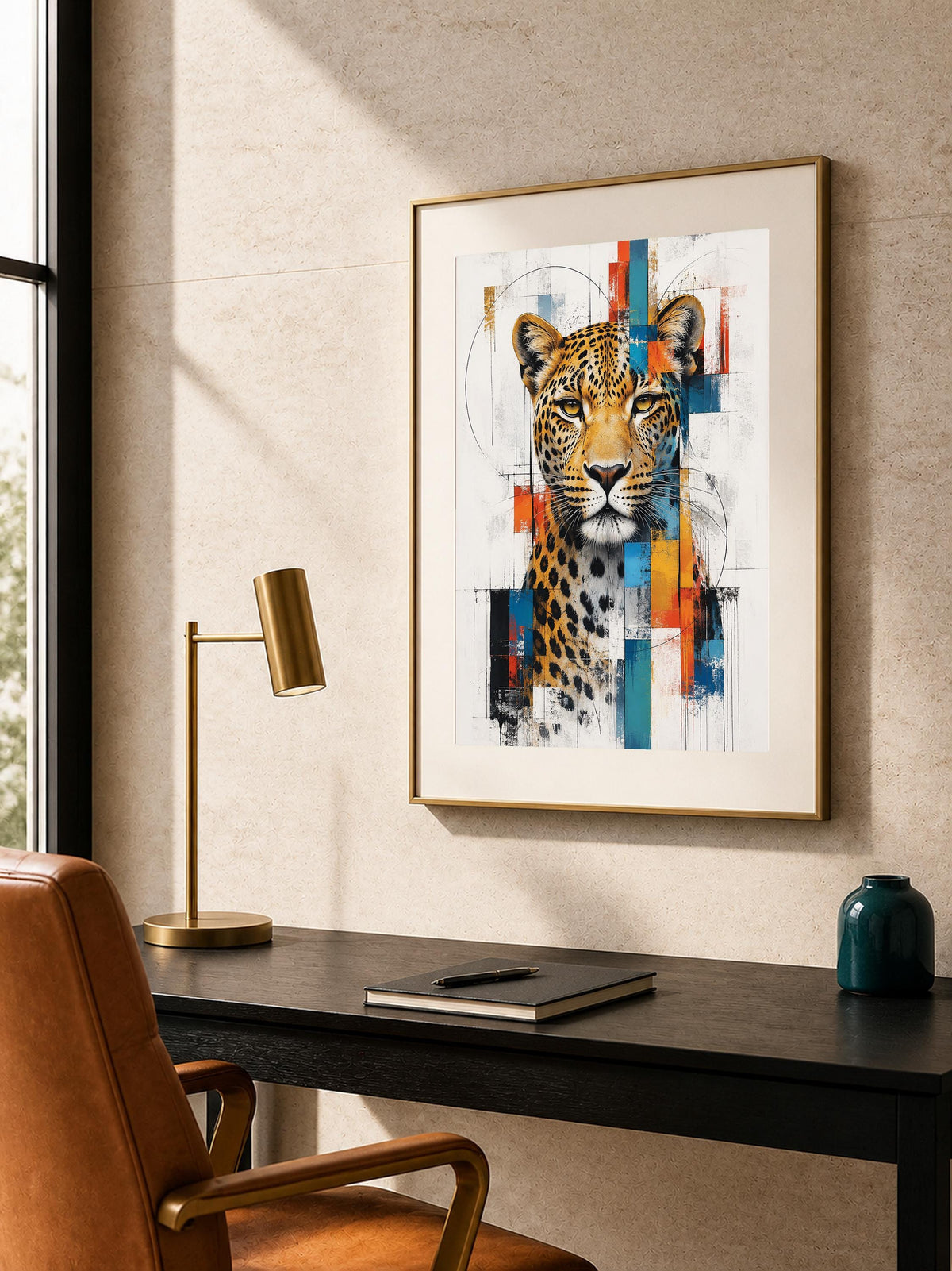 Leopardo Cromatico - Quadro arte con animali: stampa, tela o cornice