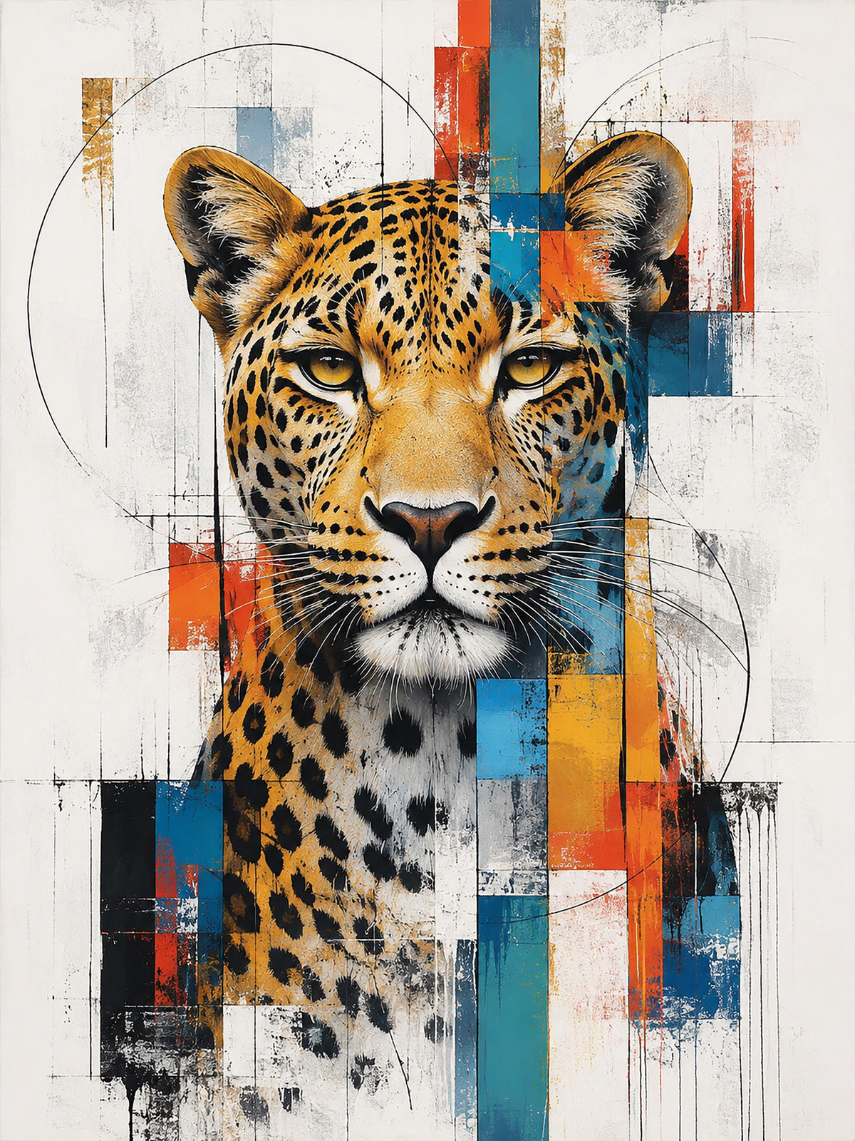 Leopardo Cromatico - Quadro arte con animali: stampa, tela o cornice