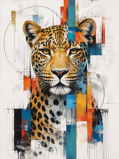 Leopardo Cromatico - Quadro arte con animali: stampa, tela o cornice